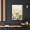88299-119.jpg Bicycle With Violet Plot Flowers Framed Canvas