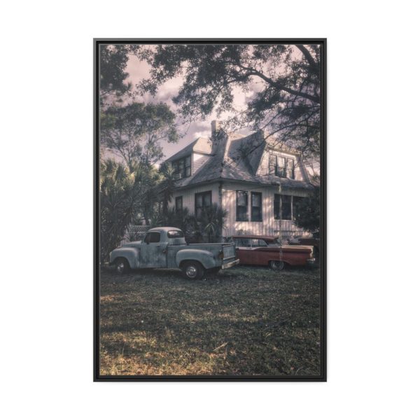 Old Retro Automobile Framed Canvas