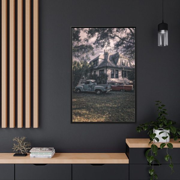 Old Retro Automobile Framed Canvas
