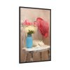 Vintage Hat and Flowers Framed Canvas