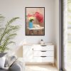 Vintage Hat and Flowers Framed Canvas