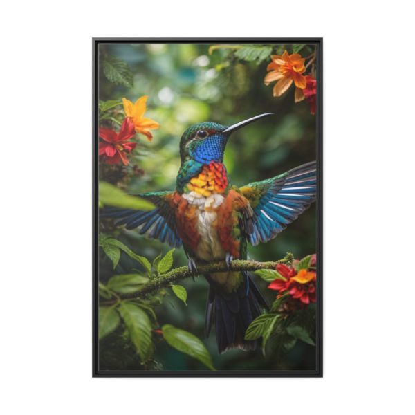 88299-141.jpg Colorful Hummingbird Framed Canvas