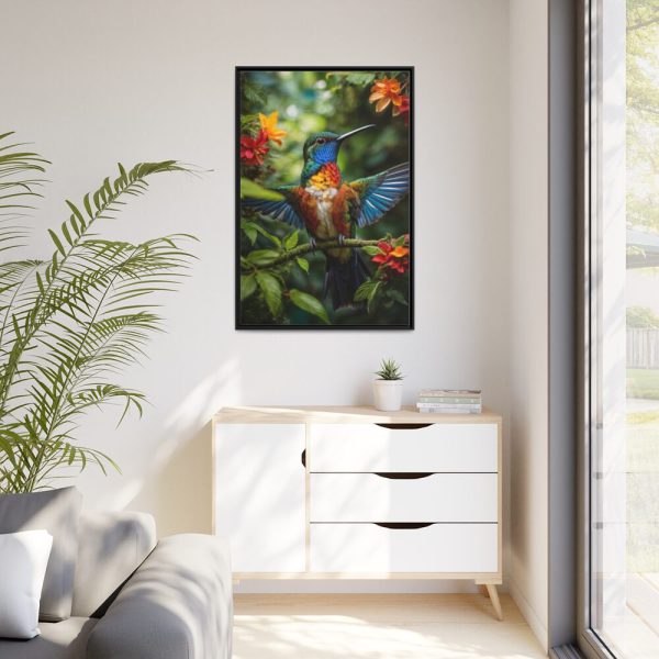 88299-143.jpg Colorful Hummingbird Framed Canvas
