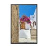 Street In Lindos Framed Canvas