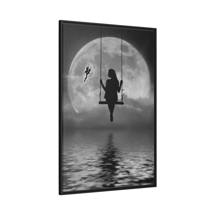 Woman On Swing Framed Canvas - Image 1