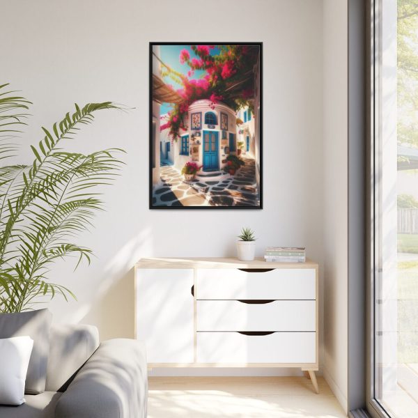 Charming Architecture of a Greek Island Framed Canvas
