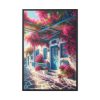 88299-161.jpg Greek Island Street Scene Framed Canvas