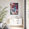 88299-163.jpg Greek Island Street Scene Framed Canvas