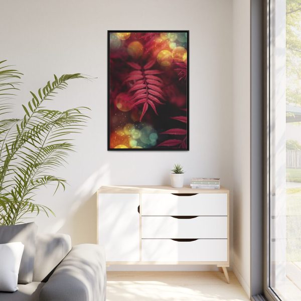88299-3.jpg Fern, Plant, Bokeh, Glare, Tulips Framed Canvas