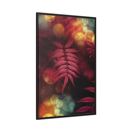 Fern, Plant, Bokeh, Glare, Tulips Framed Canvas