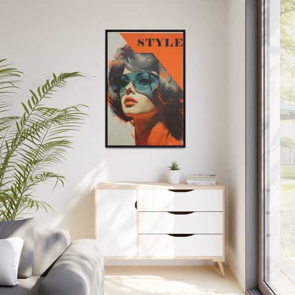 88299-58.jpg Woman Retro Style Advertisement Framed Canvas
