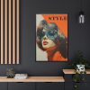 88299-59.jpg Woman Retro Style Advertisement Framed Canvas