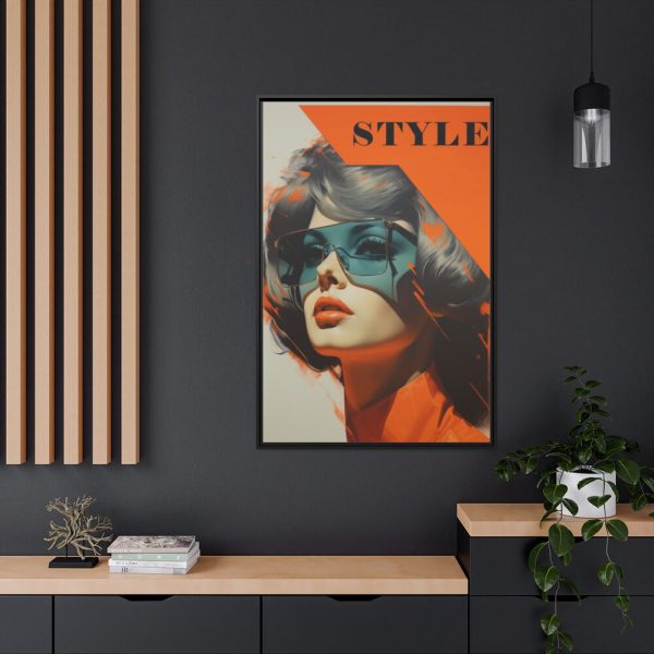 88299-59.jpg Woman Retro Style Advertisement Framed Canvas