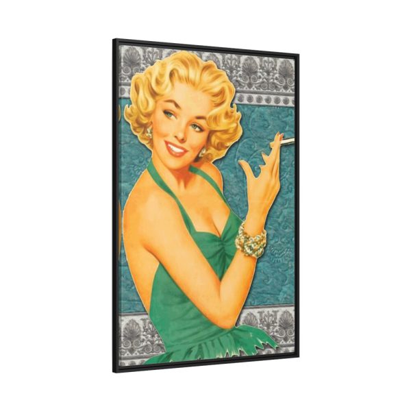 88299-65.jpg Retro Smoking Lady Framed Poster