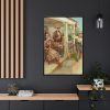 88299-84.jpg Vintage, Antique Art for Beer With Family Framed Canvas