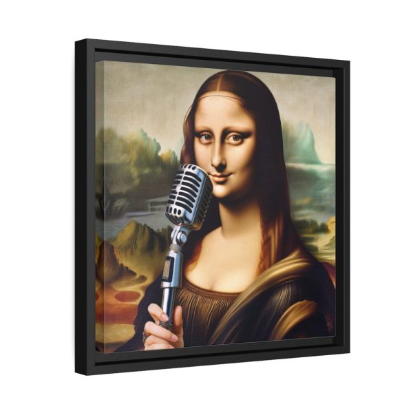 88300-1.jpg Mona Lisa Reimagined as a Singer Framed Canvas