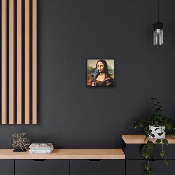 88300-4.jpg Mona Lisa Reimagined as a Singer Framed Canvas