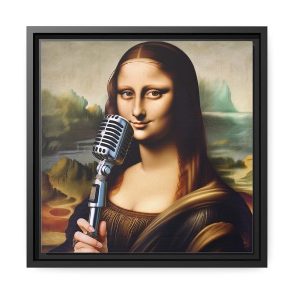 88300.jpg Mona Lisa Reimagined as a Singer Framed Canvas