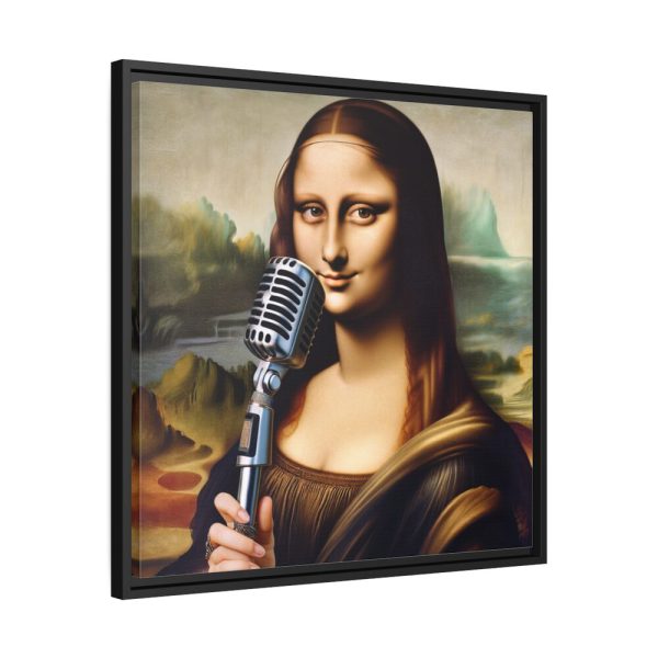 88301-1.jpg Mona Lisa Reimagined as a Singer Framed Canvas