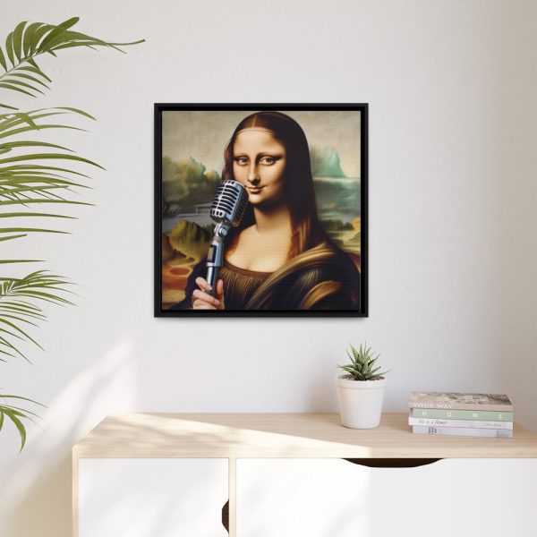88301-3.jpg Mona Lisa Reimagined as a Singer Framed Canvas
