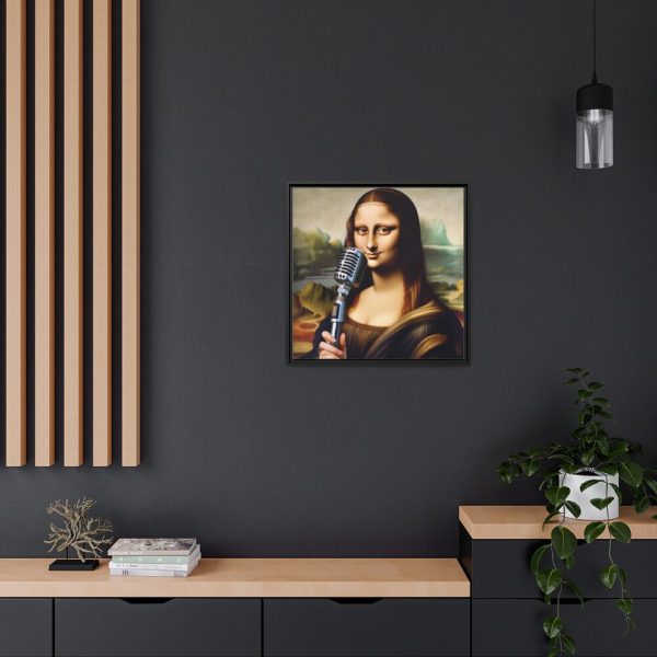 88301-4.jpg Mona Lisa Reimagined as a Singer Framed Canvas