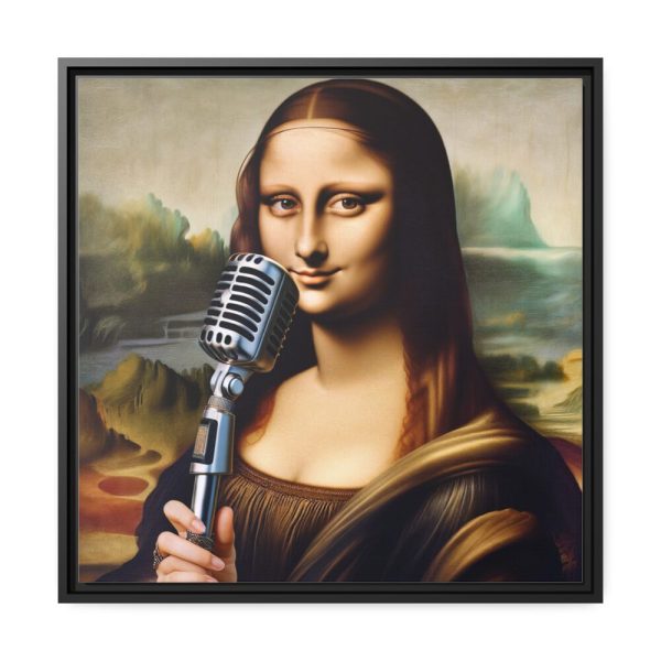 88301.jpg Mona Lisa Reimagined as a Singer Framed Canvas