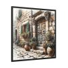 88302-100.jpg Mediterranean Street Scene Framed Canvas