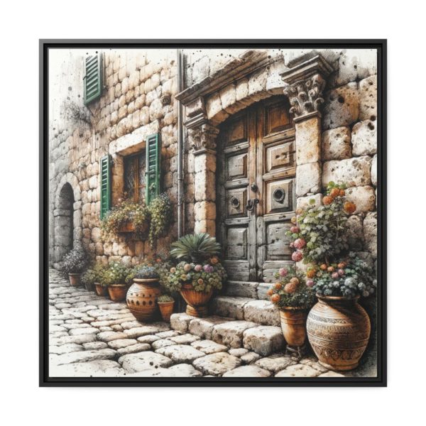 88302-101.jpg Mediterranean Street Scene Framed Canvas