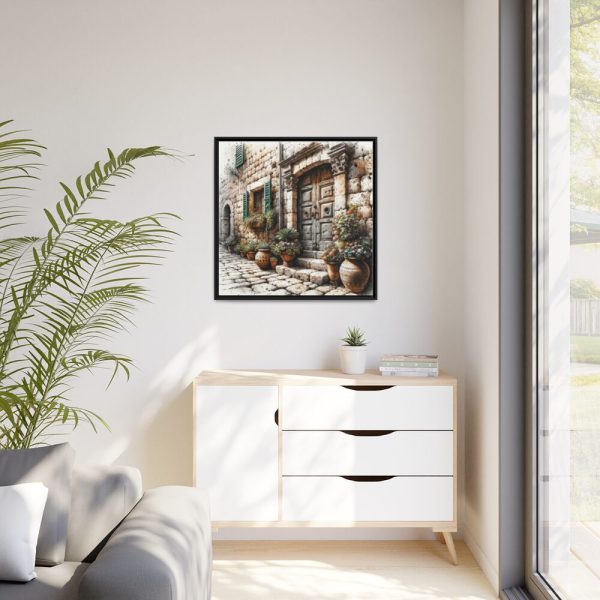 88302-103.jpg Mediterranean Street Scene Framed Canvas