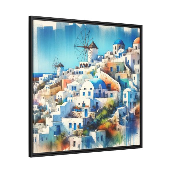 Beautiful Greek Island II Framed Canvas