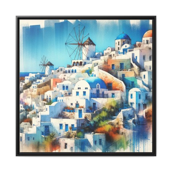 Beautiful Greek Island II Framed Canvas