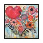 Valentine Doodle Art Paper Framed Canvas - Image 2