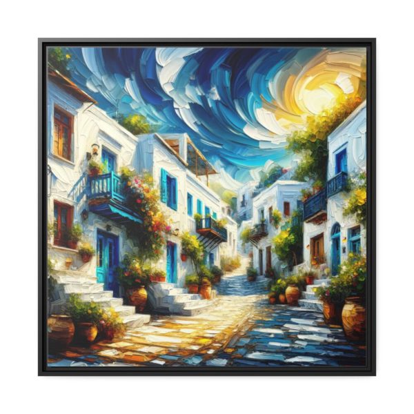 88302-110.jpg Greek Street Mood Framed Canvas
