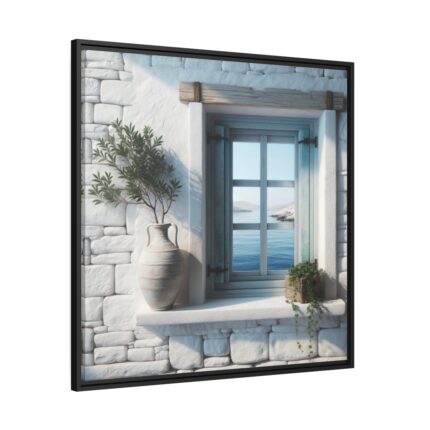 Somewhere in Greece Framed Canvas