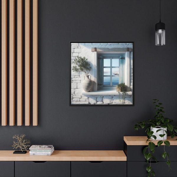 Somewhere in Greece Framed Canvas