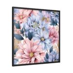 Vintage Seamless Floral Pattern Framed Canvas
