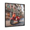 88302-150.jpg Red Vespa in Italy II Framed Canvas