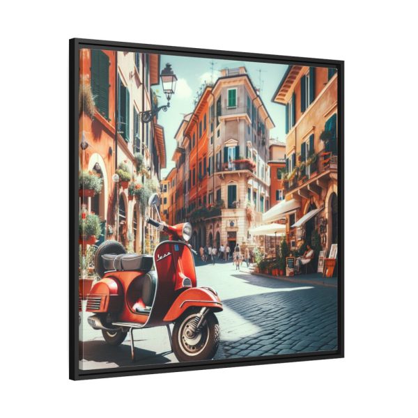 88302-155.jpg Red Vespa in Italy I Framed Canvas