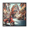 88302-156.jpg Red Vespa in Italy I Framed Canvas