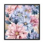 Vintage Seamless Floral Pattern Framed Canvas - Image 2
