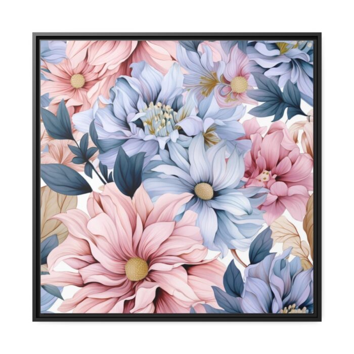 Vintage Seamless Floral Pattern Framed Canvas - Image 2