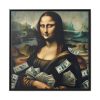 88302-171.jpg Mona Lisa With Cash Framed Canvas