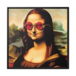 Mona Lisa Wearing Sunglasses Framed Canvas - Image 2