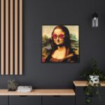 Mona Lisa Wearing Sunglasses Framed Canvas - Image 5