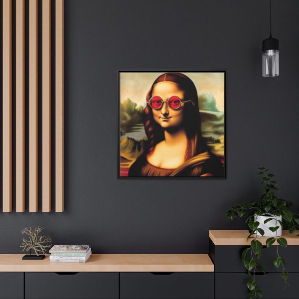 88302-179.jpg Mona Lisa Wearing Sunglasses Framed Canvas