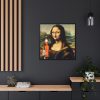 88302-189.jpg Mona Lisa Holding Beer Framed Canvas