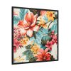 88302-20.jpg Large Flower Seamless Pattern Framed Canvas