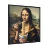 88302-200.jpg Mona Lisa Eating Instant Noodles Framed Canvas
