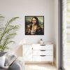 88302-203.jpg Mona Lisa Eating Instant Noodles Framed Canvas