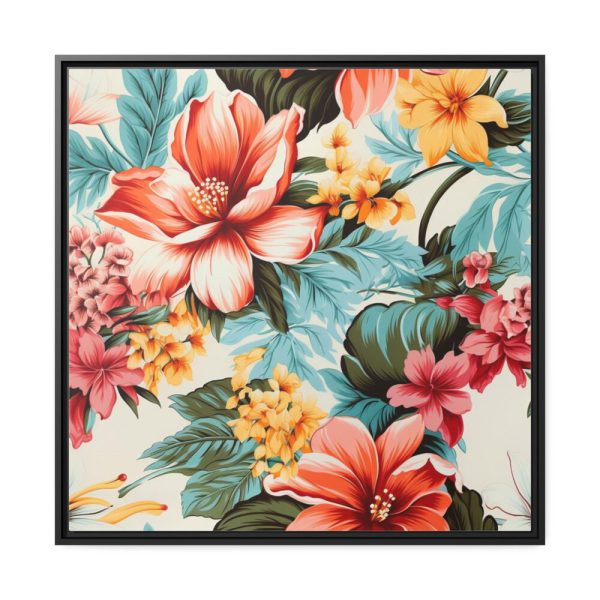88302-21.jpg Large Flower Seamless Pattern Framed Canvas